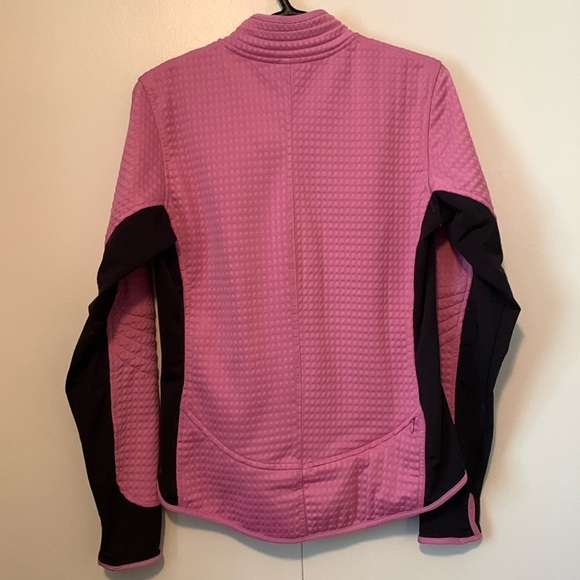 Nike Pink & Black Sphere Thermal Textured 1/2 Zip Sweatshirt Size Medium - Picture 6 of 13